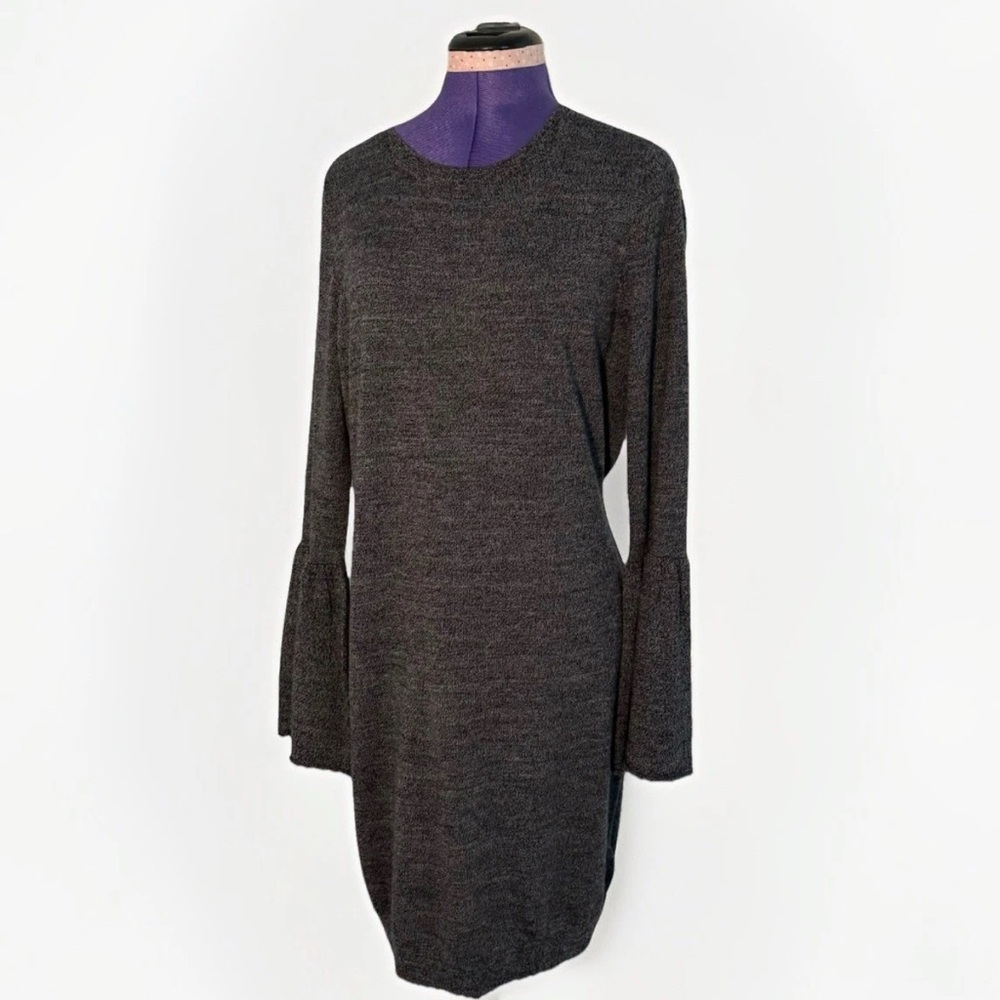 Cynthia Rowley 100% Merino Wool Bell Sleeve Sweater Dress – Size L